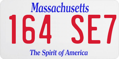 MA license plate 164SE7