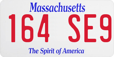 MA license plate 164SE9