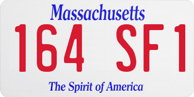 MA license plate 164SF1
