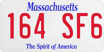 MA license plate 164SF6