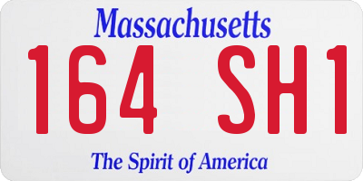 MA license plate 164SH1