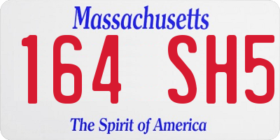 MA license plate 164SH5