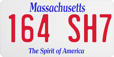 MA license plate 164SH7