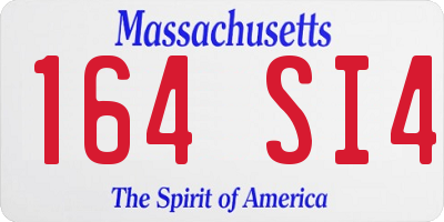 MA license plate 164SI4
