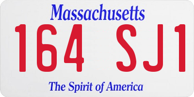 MA license plate 164SJ1