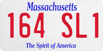 MA license plate 164SL1