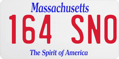 MA license plate 164SN0