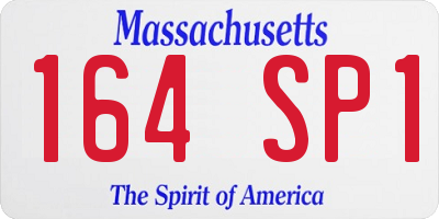 MA license plate 164SP1