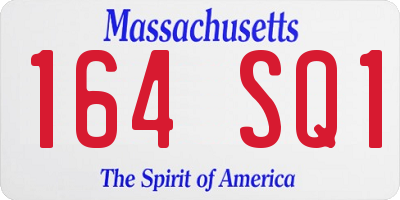 MA license plate 164SQ1