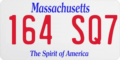 MA license plate 164SQ7