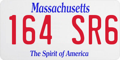 MA license plate 164SR6