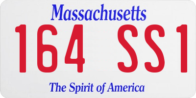 MA license plate 164SS1