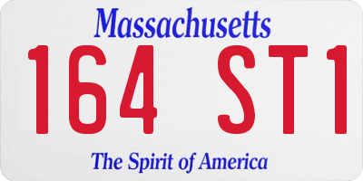 MA license plate 164ST1