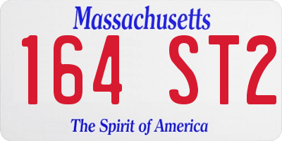 MA license plate 164ST2