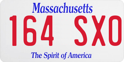 MA license plate 164SX0