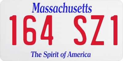 MA license plate 164SZ1