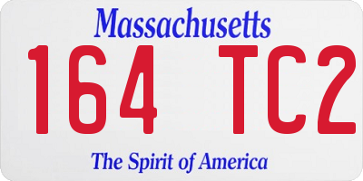 MA license plate 164TC2