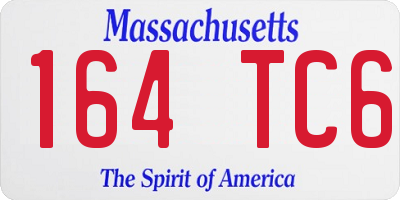 MA license plate 164TC6