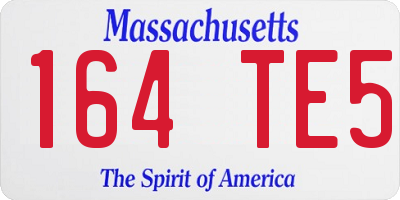 MA license plate 164TE5