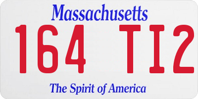 MA license plate 164TI2