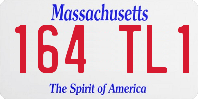 MA license plate 164TL1