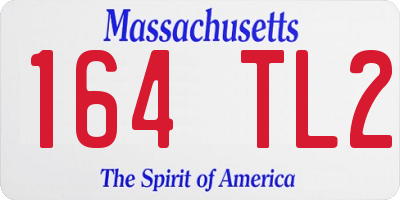 MA license plate 164TL2