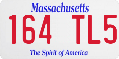 MA license plate 164TL5