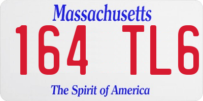 MA license plate 164TL6