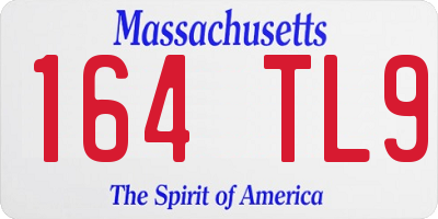 MA license plate 164TL9