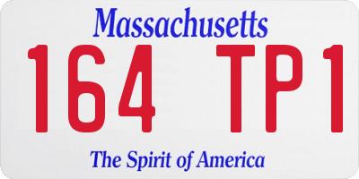 MA license plate 164TP1