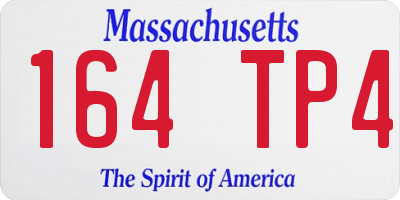 MA license plate 164TP4