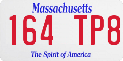 MA license plate 164TP8