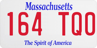 MA license plate 164TQ0