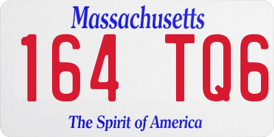 MA license plate 164TQ6