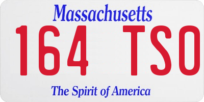 MA license plate 164TS0