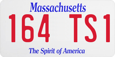 MA license plate 164TS1