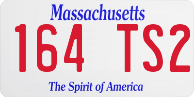 MA license plate 164TS2