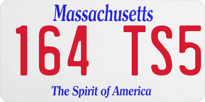 MA license plate 164TS5