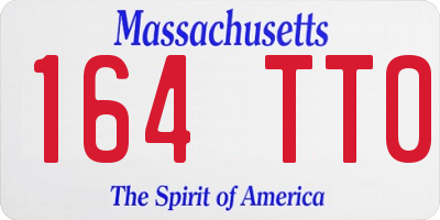 MA license plate 164TT0
