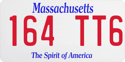 MA license plate 164TT6