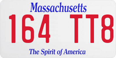 MA license plate 164TT8