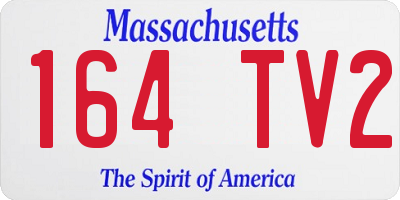 MA license plate 164TV2