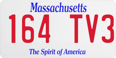 MA license plate 164TV3