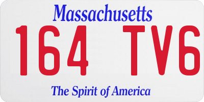 MA license plate 164TV6