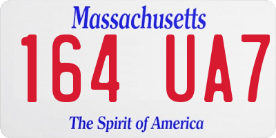 MA license plate 164UA7