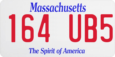 MA license plate 164UB5