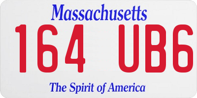 MA license plate 164UB6