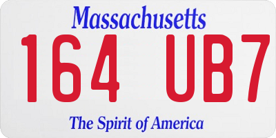 MA license plate 164UB7