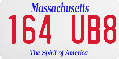 MA license plate 164UB8