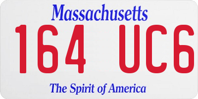 MA license plate 164UC6